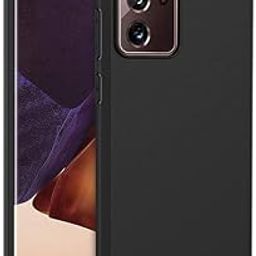 OneLike Shockproof Soft Slim Flexible Protective Case Cover Matte TPU Back Cover for Samsung Galaxy Note20 Ultra 5G - (Silicone, Black)-25