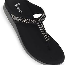 Embellished T-Strap Smart-Casuals Comfort Sandals for Women | Easy-To-Wear Slip-ons Daily-Wear Slippers | College, Outdoor, Office, Work & Shopping Comfortable Sandals-image-56