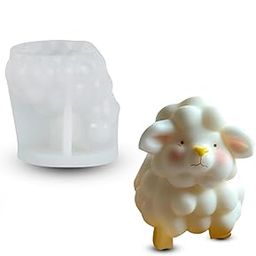 3D Animal Cute Sheep Silicone Candle Mold Wax Moulds for Scented Candles Handmade Soaps Making Clay Resin Crafts Casting Cake Dessert Mousse Aroma DIY Art Crafts Supplies Home Decoration-image-84