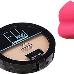 Atemporal Fit Me Compact Powder For All Skin Type, With Spf To Protect Skin From Sun, Absorbs Oil, Sweat And Helps You To Stay Fresh For Upto 12Hrs. & Matte Make Up Sponge Beauty Blender Puff,Beige-37