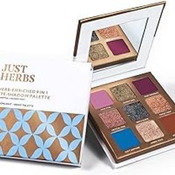 Just Herbs Eyeshadow Palette 9 In 1 Long Lasting Blendable Eye Makeup Palette Shimmery Finish (Moonlight - Night Palette) Multicolor-42