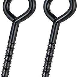 DELSWIN Eye Hooks Screw Eye Bolt - 800Lbs, 6 Inch Heavy Duty Eye Hooks, Rustproof Self Tapping Eye Bolts Eyelet Screw for Indoor & Outdoor, Hammock, Swing, Securing Cables Wire (2 Pack)-image-70