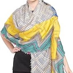 Pure Silk Multicolor Printed Scarf Stole 3SILMUYEL42-image-38