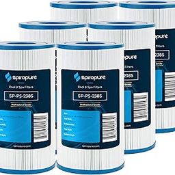SpiroPure Replacement for Pleatco PRB35-IN Unicel C-4335 Filbur FC-2385 Thermo Spas FL1008 Caldera Spas 74148 Waterway 35 817-3501 6000-136 Hot Tub Spa Pool Filter Replacement Cartridge (Case of 6)-picture-20