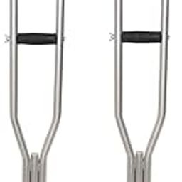 J.D. Trades Aluminium Underarm Crutches for Adults – Adjustable Height 43" to 53", Lightweight (Pair, 2 kg), Medical Mobility Aid for Injury Recovery & Elderly-image-6