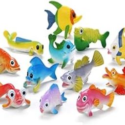 DIMAZO Small Kids Sea & Wild Animal Toys Sets for Fun, Educational, Spark Imagination and Learning (Multi Choice Sets) (Fish)-image-64