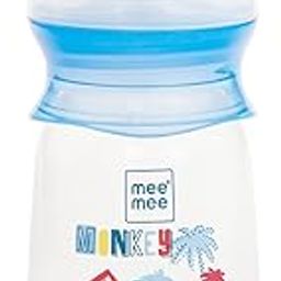 Mee Mee BPA-Free Baby Feeding Bottle, Eazy Flo Technology, Anti-Colic Valve, 0-3 Years (Blue, 130 ML (Pack of 1))-image-95