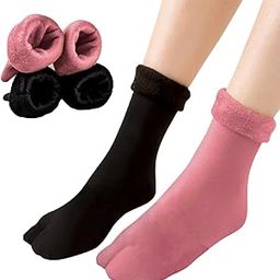 Women Winter Velvet Socks Warm And Soft | Thick Warm Fleece Lined | Thermal Wool Velvet Socks | Ankle Length Stretchy Elastic Thick Slipper Ladies Socks Pack Of -2-picture-34