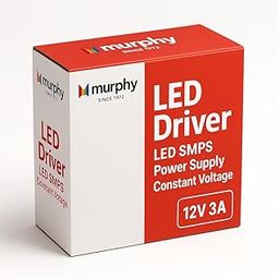 Murphy 3A 12V DC LED Driver (SMPS) | Constant Voltage Power Supply for Indoor LED Strip Lights | Aluminium Body | BIS Approved | Pack of 1 (1-Year Warranty)-image-113