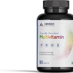 ABHEDA HEALTHCARE Multivitamin Tablets - 90 Count - Complete Daily Multivitamin for Energy, Immunity, and Overall Health - Vegetarian Formula-image-97