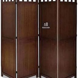 Urbane Crafts Wooden Partition Screen/Room Divider Traditional Handicrafts Plain Pattern 6Ft Height (2 Panel) (4 Panel)-image-11