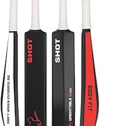 Bodyfit Cricket Bat | Plastic Cricket Bat | Lightweight Fiber, Hard Plastic, Anti-Slip Grip | Ideal for Adults, Practice Bat with Tennis Ball.(Red)-image-48