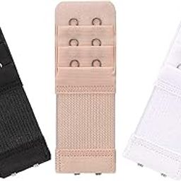 QOXOLYZ Women's Bra Extender Elastic Bra Band Hooks and Eye Strap Extensions (Multicolor) (Pack of 3)-27