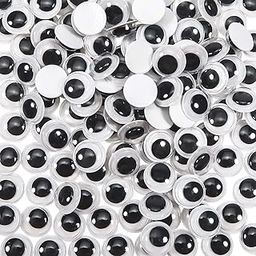 KRAFTMASTERS 7mm Funny Googly Eyes self Adhesive for handicrafts, Pieces Wiggly Eyes, Googly Eyes Adhesive Large and Small, Stick on Eyes Stickers Mix, self-Adhesive, googleeyes Craft (100)-picture-32