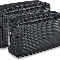 CRALOFT Laptop Charger Pouch/Travel Organizer Pouch for Cables/Hard Disk/Charger (PVC Sponge Leather-Black-Pack of 2)-image-54