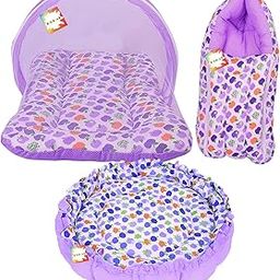 RBC RIYA R Baby Bed New Born Baby Bedding Set | Baby Carry Bag | Carry Bag | Baby Bed | Mattress |Mosquito Net | Carrier | Infants (0-6 Months) (3PCS Set)-image-29