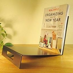 INDIAN DECOR. 2171 The Ultimate Magazine Rack | Sloping Black Metal Stand Design | Your Simple Modern Storage Nook for Periodicals, Books & Vinyl Records - Black-image-33