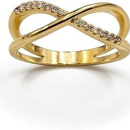 Criss Cross Ring for Women & Girls | Lightweight | Anti Tarnish | Aesthetic Jewelry | Accessories for Everyday Wear |-image-24