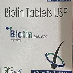 Biotin 10 mg | Helps in regaining hair growth and maintains skin health | 1 Strip of 10 Tablets-image-93