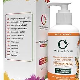 Plant-Based Keratin Anti HairFall Shampoo - Sulfate Free, Organic, Thickening Shampoo for Women & Men, Moisturizing & Hydrating - Ideal for Hair Loss, Oily, Dry Scalp - Moroccan Argan Oil Formula-5