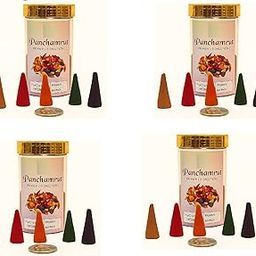 Shreeji Panchamrut Premium Dhoop Cone Set, Pack of 4 with Stand, 3cm Cone Height, 40 Min Burning Time, Charcoal-Free-image-71