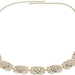 Gold Plated Floral Shape Handcrafted Kundan Kamarbandh for Women-image-91