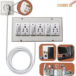 3 Plug 3 Switch Wooden Electric Extension Board with 3 Meter 0.75mm Cable with 3pin top-17