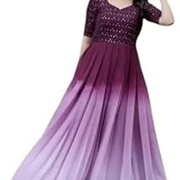 Green India Fashion Present Fancy Gown with Colorblock Design for Great Women and Beautiful Girl-APEKSHA3-picture-23