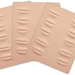 Bella Faccia Silicone Fake Skins for Lips Practice, 3D Microblading Permanent Makeup Tattoo Practice Skin for Tattoo Makeup Artists and Beginners- Pack of 3-image-22