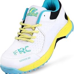 FEROC Genius 22 Cricket Shoes for Men Boys Unisex Kids (Yellow, 8)-image-1