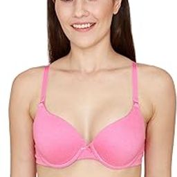 by Zivame Women's Cotton Polyester Padded Wired Medium Coverage Push-Up Bra (RO1043FASHBPINK0032B_Pink_32B)-image-1
