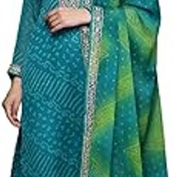 Women's Printed Poly Chiffon Straight Kurta Trouser With Dupatta Set-3