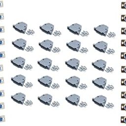 ESPtronics 10 Pair DB25 Serial Connector RS232 25 Pin Double Row Welded Head Male and Female Pair DB25 Connector Female rs232 Male and Female Pair with Cover with Cover Case Serial VGA connectors-image-20