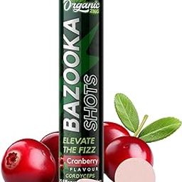 Organic Zing Bazooka Energy Effervescent Tablets - Energy Boost, Pre-Workout, No Crash, & Boost Immunity with Cordyceps Extract - Cranberry Flavor, 15 Tablets-image-99