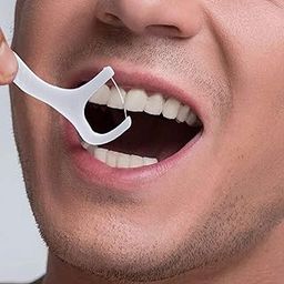 Devera 3 in 1 Tooth Cleaning Dental Floss Toothpicks Plastic Set for Clean Teeth Fresh Breath and Healthy Gums, Oral Care Floss Toothpick Cleaner With Handle Flosser For Thread Teeth (Multi) (50)-13