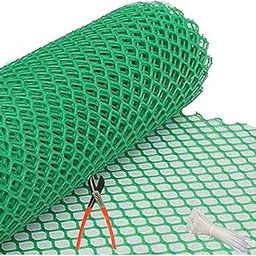 SAI Balaji 4 Feet Height X 80 Feet Length UV Stabilized PVC Balcony Safety Net_Indoor Kids Safety Net_Protection Net_Anti Bird Net_ Green Color_with 1 Cutter and 100 Tags SBKOP56-12