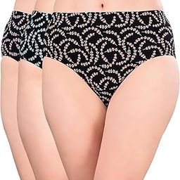 Women's High Waist Full Coverage Printed Stretch Cotton Hipster Panty (Pack of 3)-image-16