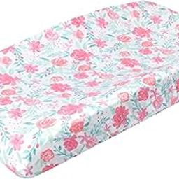 Premium Knit Diaper Changing Pad Cover"June" by Copper Pearl-image-2