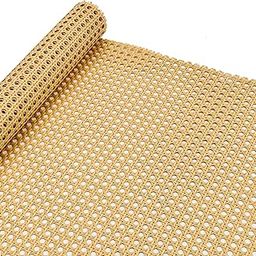 Plastic Rattan Webbing Roll, 20 Inch x 3.3 Feet, Faux Cane Webbing for DIY Home Decor Caning Projects, Pre-Woven Open Mesh for Furniture, Chair, Cabinet, Wardrobe, Ceiling, Room Divider, Light Shade-11