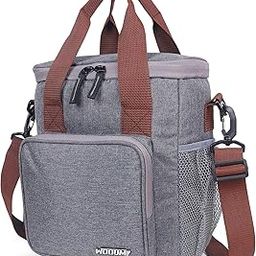 Wooum Shoulder Tiffin Bag Lunch Bag Lunch Holder Meal Container Picnic Lunch Bag with Large Capacity and Water Resistance Fabric - Meal Bag Tiffin Bag - Tgrey-image-40