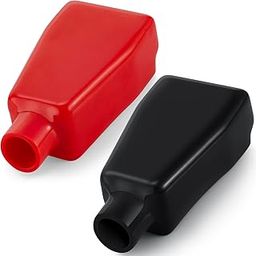 Battery Terminal Covers Battery Terminal Insulating Protector Sleeves Positive and Negative Cable Covers in Red and Black for Boat Cars (2 Pieces)-13
