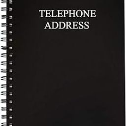 Telephone Address & Birthday Book with Tabs, Address Log Book for Contacts, with Phone Numbers, Addresses, Birthday & Password. Alphabetical A-Z Organizer, Black, 5x7 inch, Metal-20