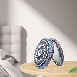 Portable Foldable Round Designer Mirrors with 2x1 Magnifying Glass, Studded, for Self Grooming, Makeup, Carry in Purses, Handbags, Gift Item-picture-35