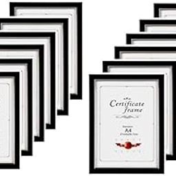 A4 Size Wood Wall MDF Photo Frame (Black,12 Photos, Documents)-22