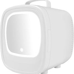 Skincare Fridge 6L with Led Makeup Mirror Mini Fridge for Food Skincare White Car Home Use-image-52