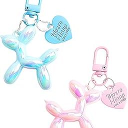 2PCS Bag Charms, Balloon Dog Keychain for Girls, Cute Key Chain Accessories for Handbags, Backpacks and Purses, Fashionable and Playful Bag Decorations-image-25