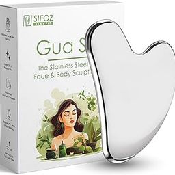Premium Gua Sha Tool For Face, Anti-Aging Facial Massager Tool For Tighten Skin, 100% 304 Stainless Steel Skin Care Gua Sha for Face, Neck, Eye to Reduce Wrinkles and Relax Body Muscles-7