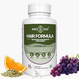 Nature’s Island Hair Vitamins Capsules for Hair Growth & Hair Fall Control, Natural DHT Blocker & Biotin Capsules for Men & Women, Contains Biotin, Folic Acid, Zinc, Iron, Korean Ginseng, Vitamin A to E, Amino Acids, Selenium, Copper, 60 Days Pack-19