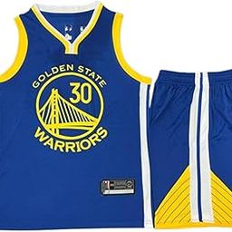 AASHRAY N*B*A Golden State Warriors Basketball Jersey and Shorts Set, Sleeveless DryFit Swingman Uniform, Tagless Collar-image-41
