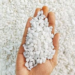 TrustBasket White Pebble Decorative Stones Marble Chips [2 Kg] for Aquarium Garden Indoor & Outdoor Decoration Pebble Stone White-7